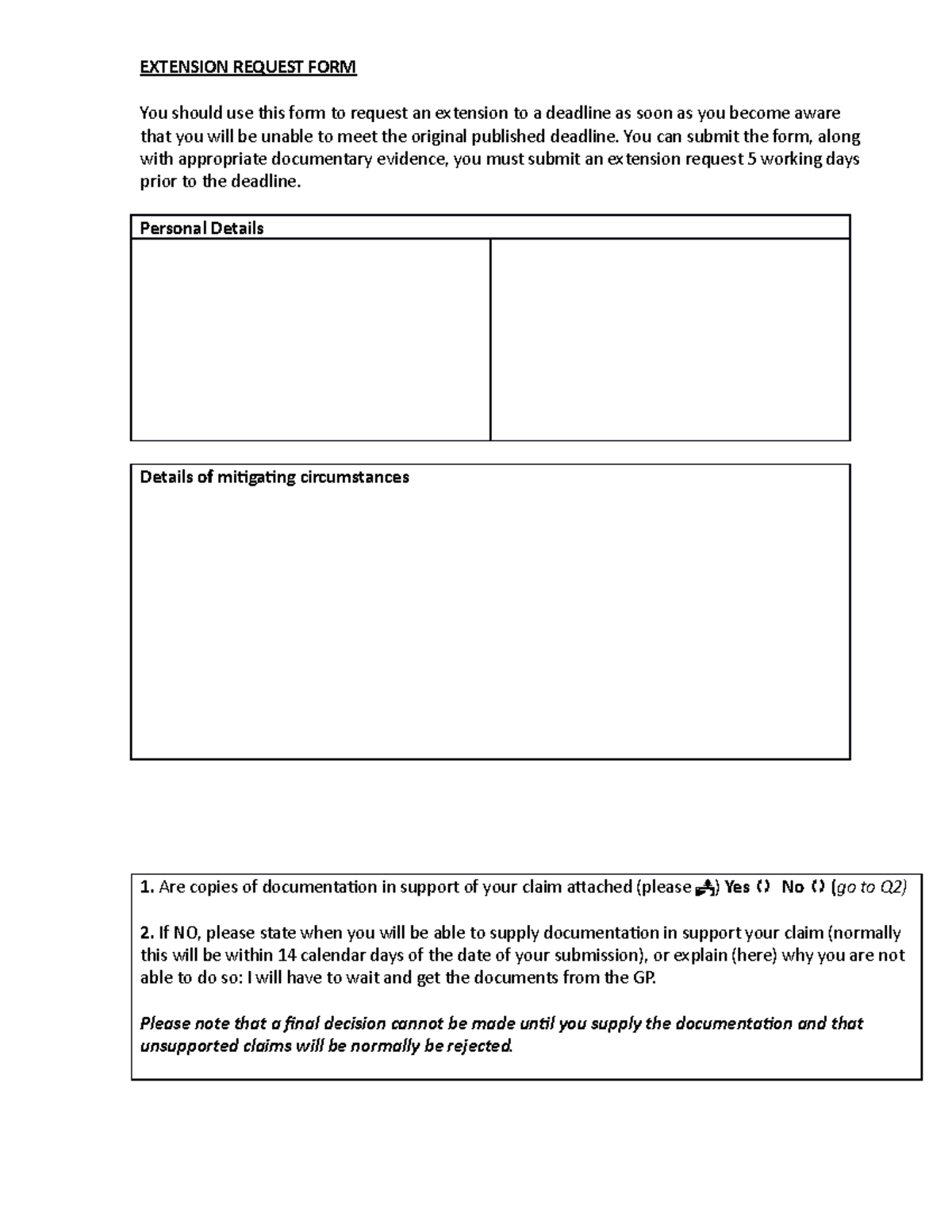 Template - help - EXTENSION REQUEST FORM You should use this form to ...