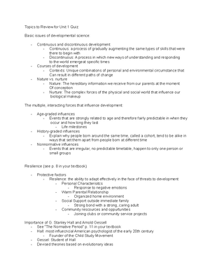 Ch 1 Dev. Psych - Chapter 1 Notes - Developmental Psychology - History ...