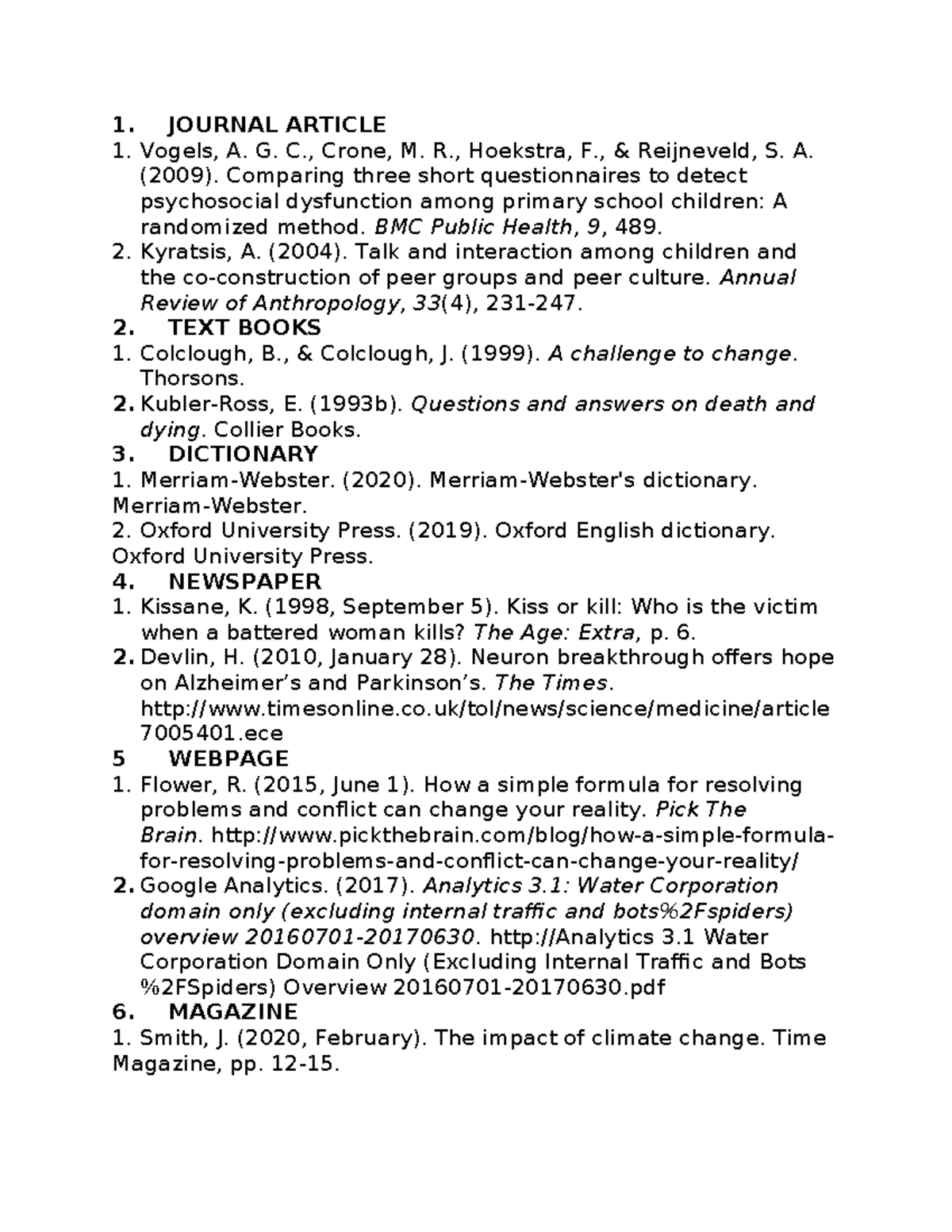 Vivian References - A brief examination of the how to reference using ...