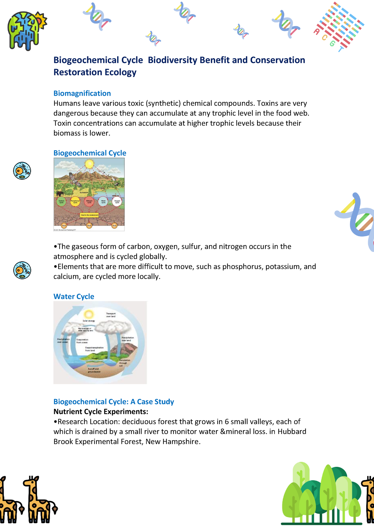 Biogeochemical Cycle Biodiversity Benefit And Conservation Restoration ...