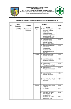 Panduan Pencatatan Dan Pelaporan Imunisasi - PANDUAN PENCATATAN DAN ...