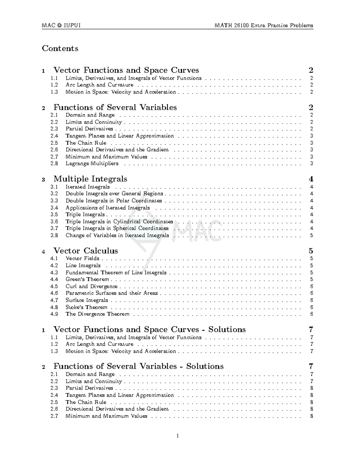 math-26100-exam-jam-contents-1-vector-functions-and-space-curves-1