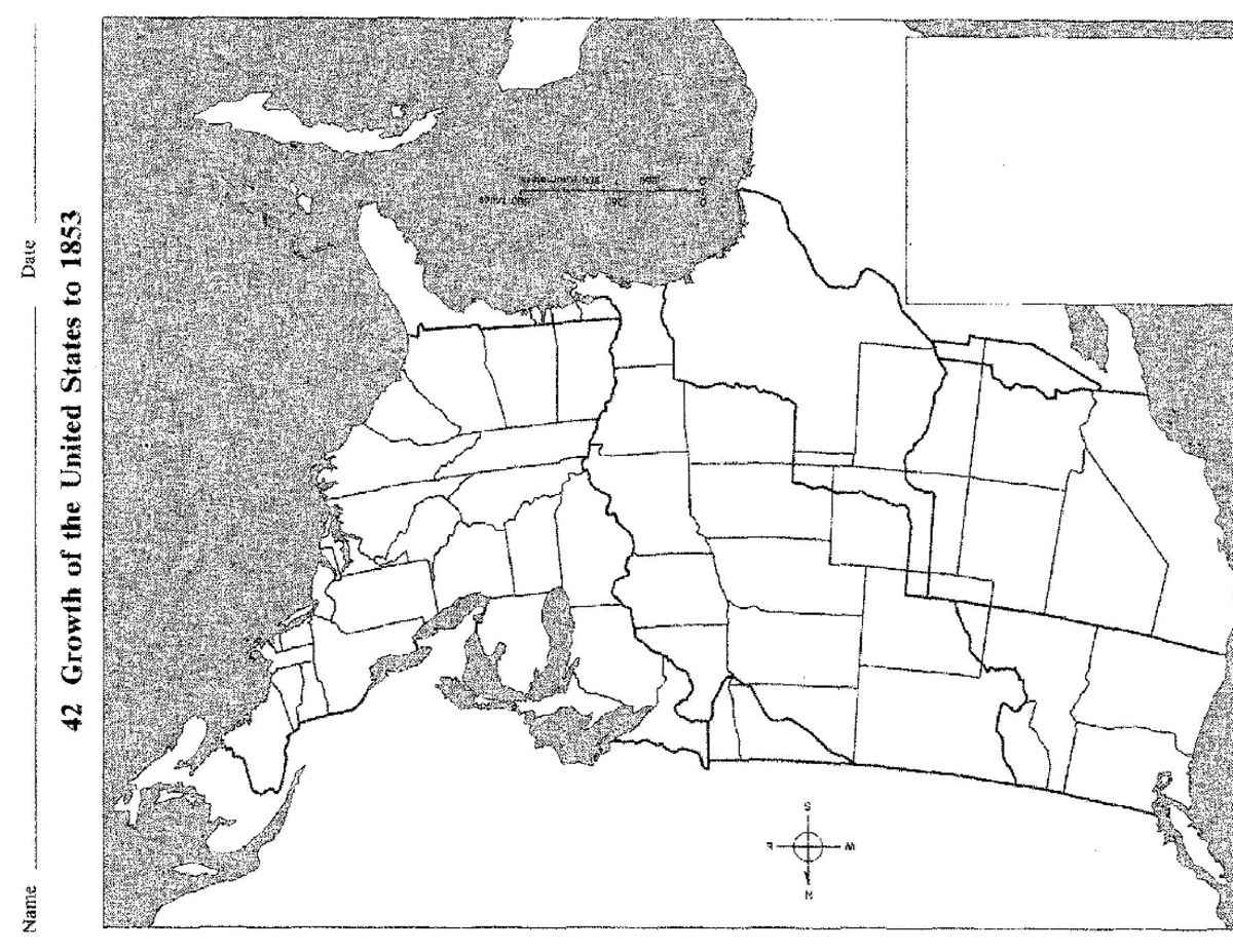 Blank Growth of the U.S. to 1853 Map - Studocu