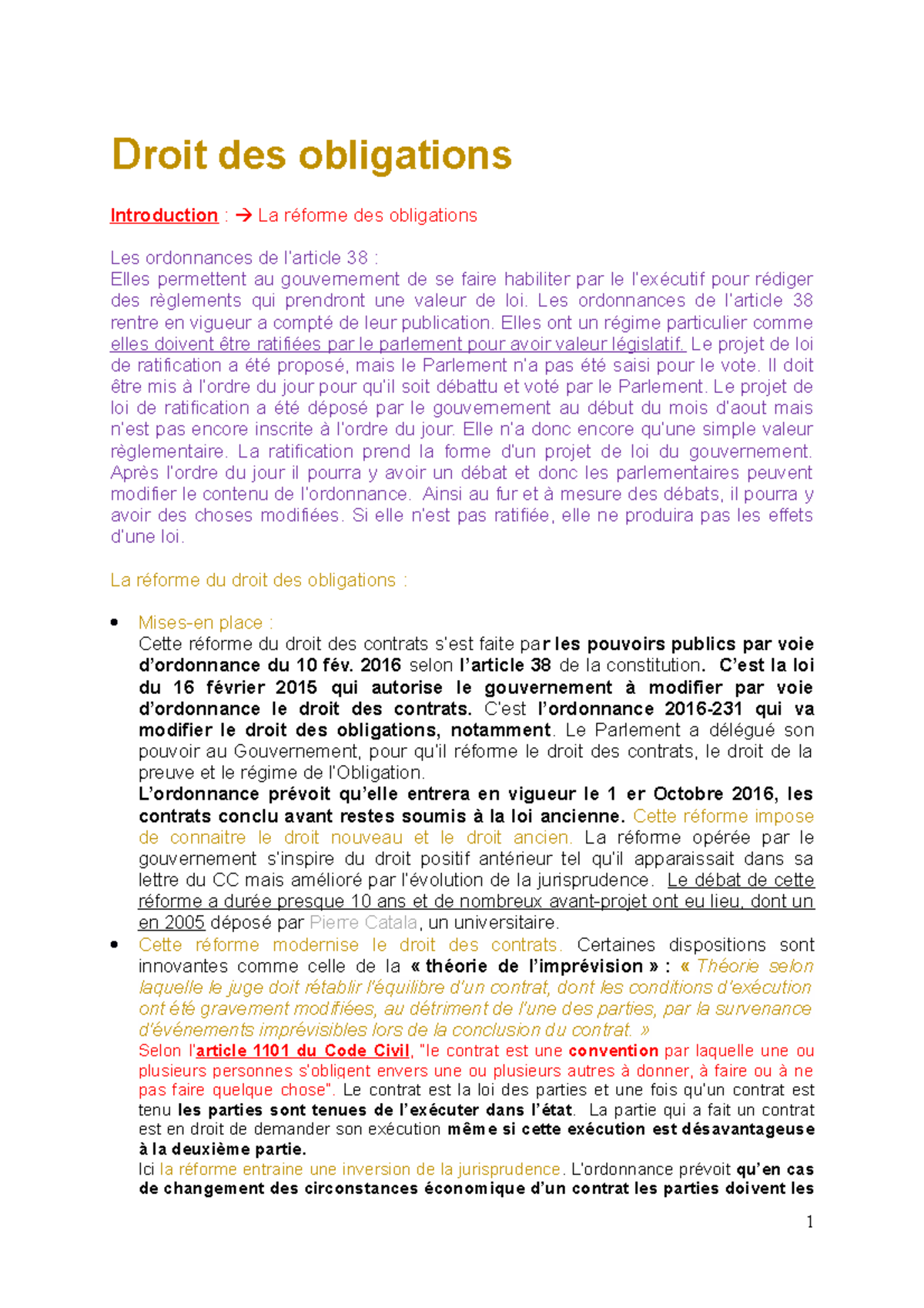 Cours Complet 2 Droit Des Obligations - Droit Des Obligations ...