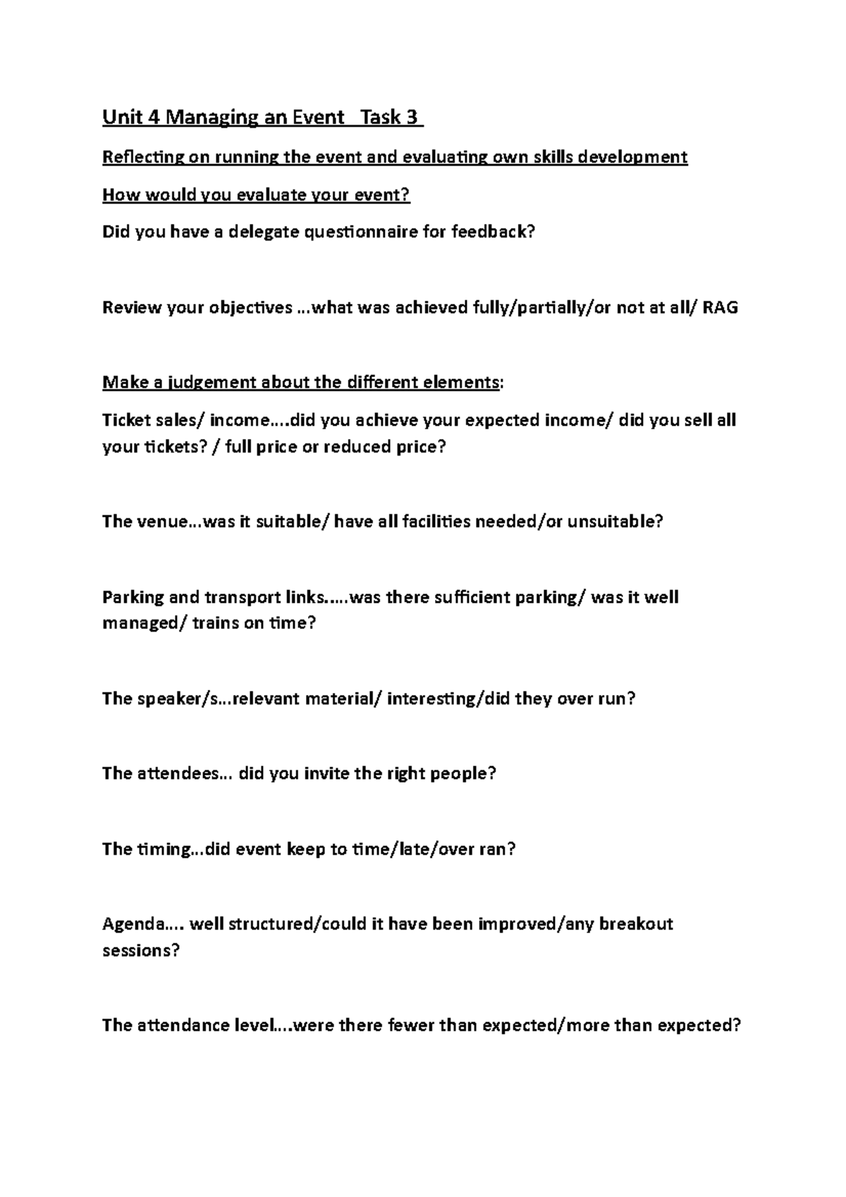 Unit 4 Task 3 evaluation issues v2 22-1-21 - LLB 1 - Studocu