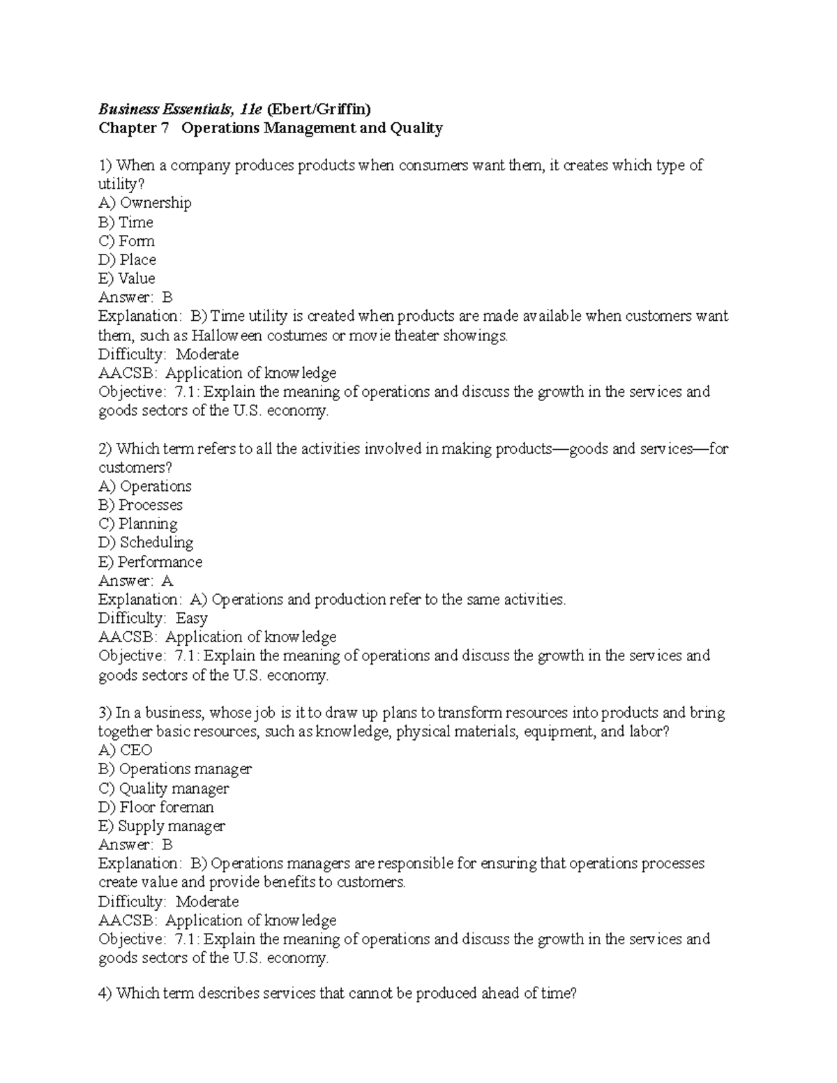 Chapter 07 - Business Essentials, 11e (Ebert/Griffin) Chapter 7 ...