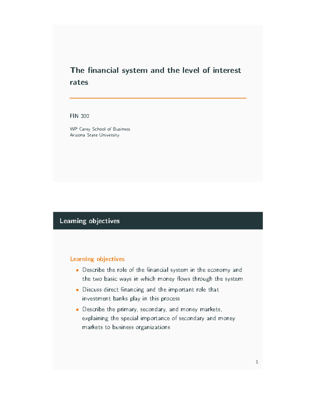 Chapter 2: The Finanical System and the Level of Interest Rates - The ...