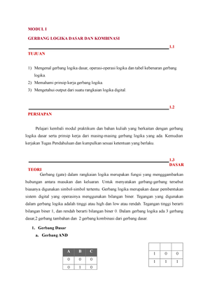 Modul-4 - RANGKAIAN ARITMATIKA II (PARALLEL ADDER AND SUBTRACTOR ...