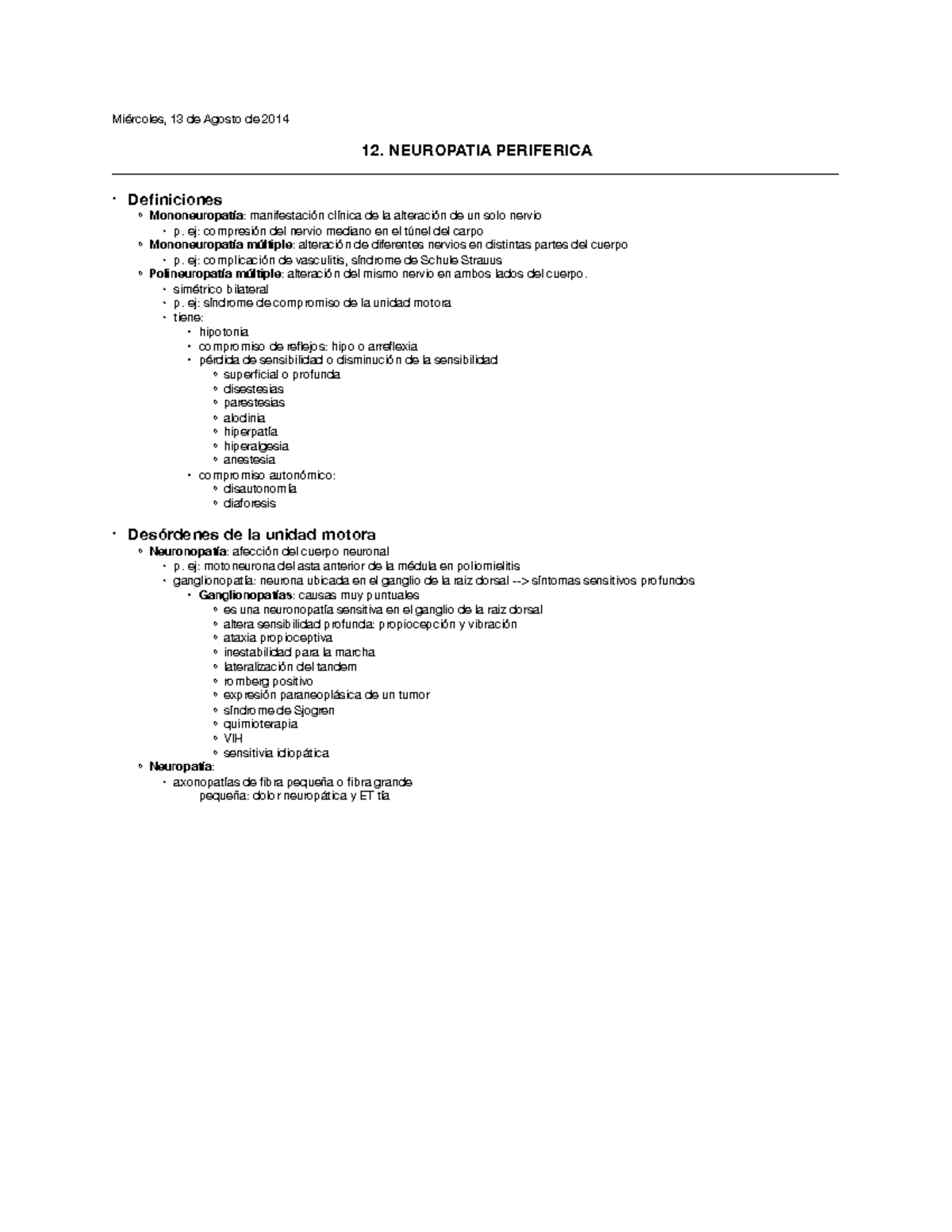 12. Neuropat°a Perif Çrica - 13 De Agosto De 2014 12. NEUROPATIA ...