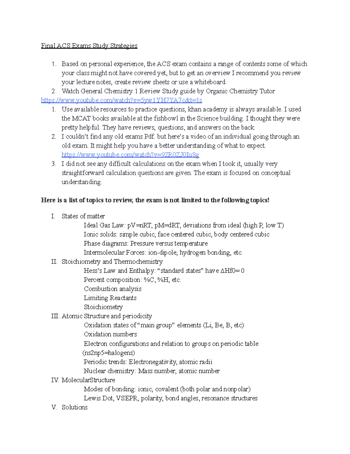 Acs Practice Exam Organic Chemistry 1 52 - 6nq0uou