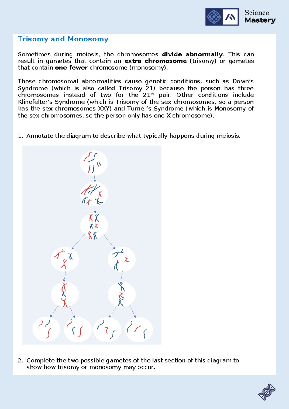 03 B3.3.10 Trisomy and Monosomy (1) 2 - Trisomy and Monosomy Sometimes ...