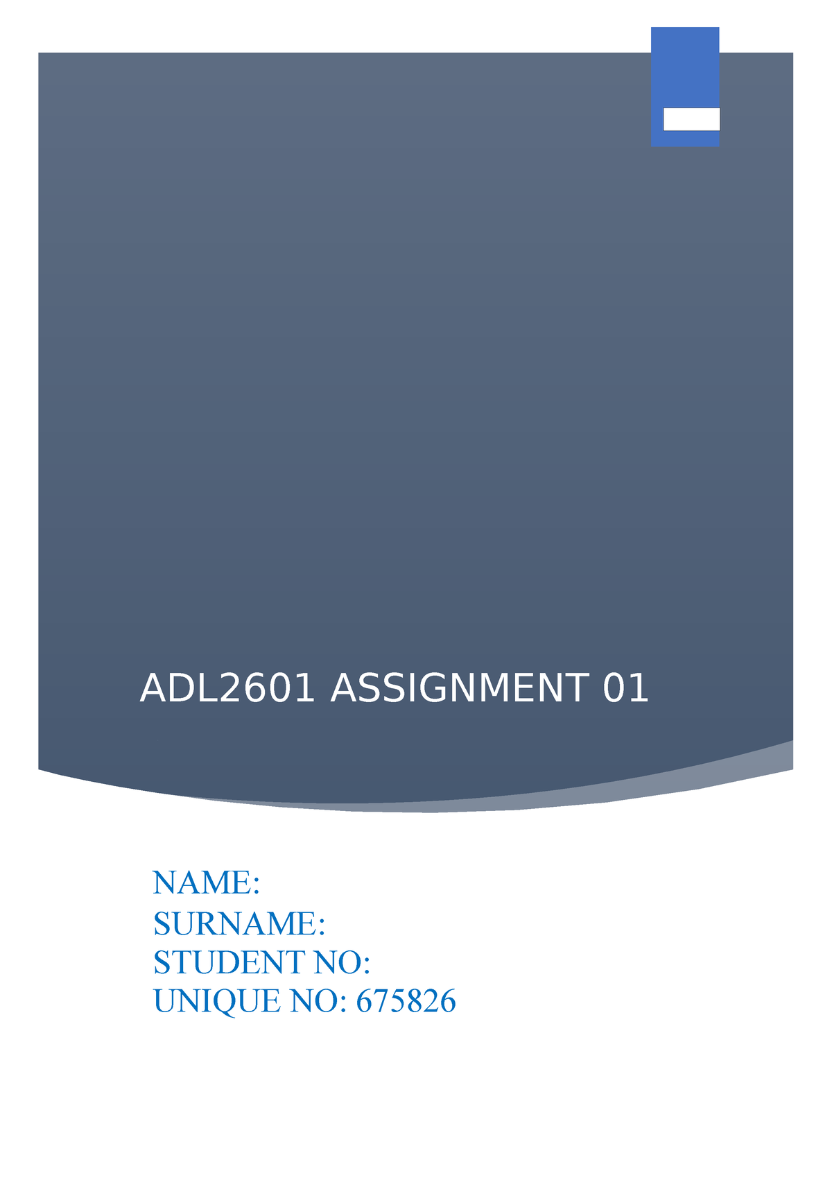 adl2601 assignment 1 semester 2 2022