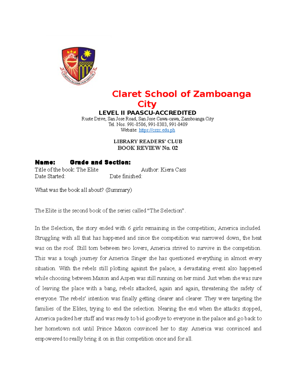 book-review-the-elite-claret-school-of-zamboanga-city-level-ii-paascu