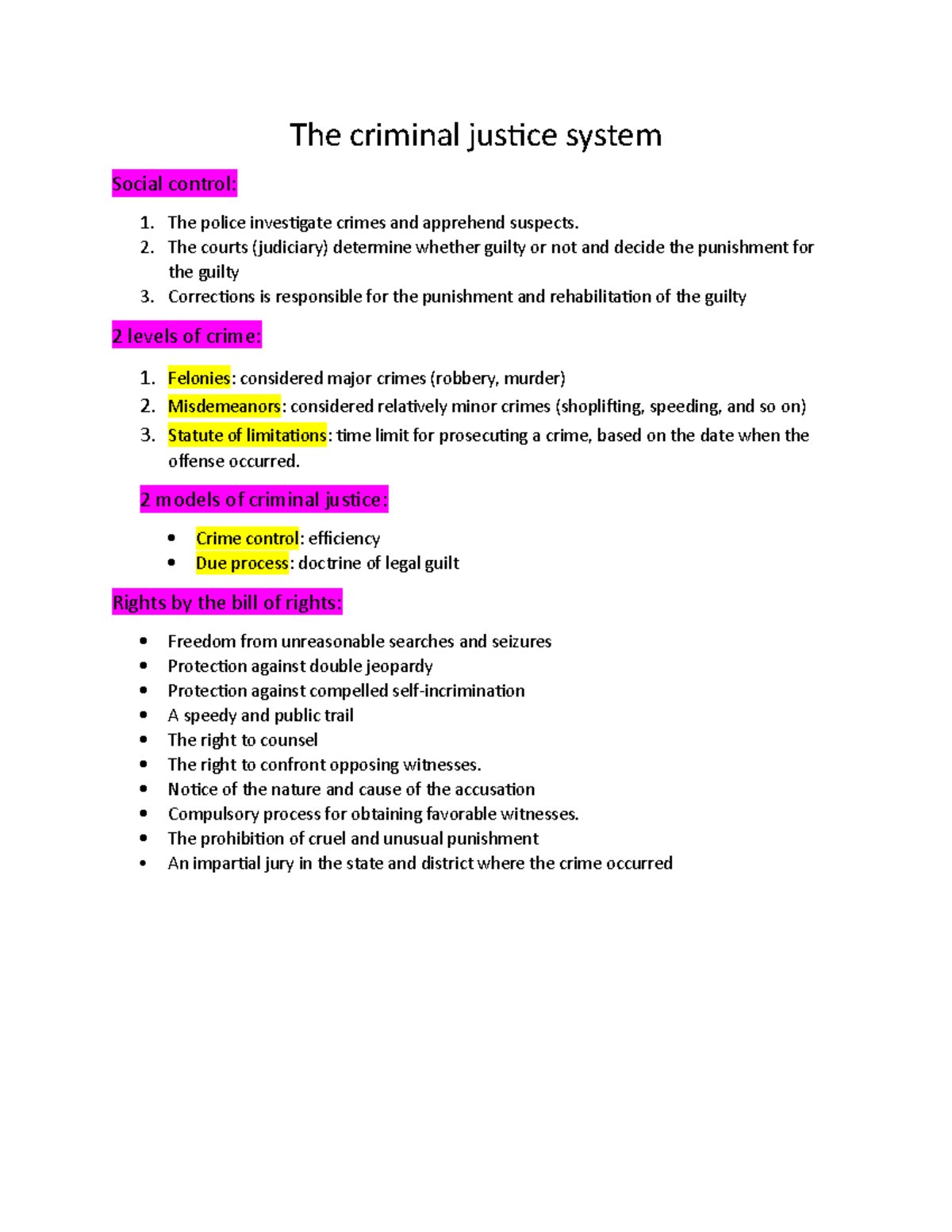 The criminal justice system - The criminal justice system Social ...
