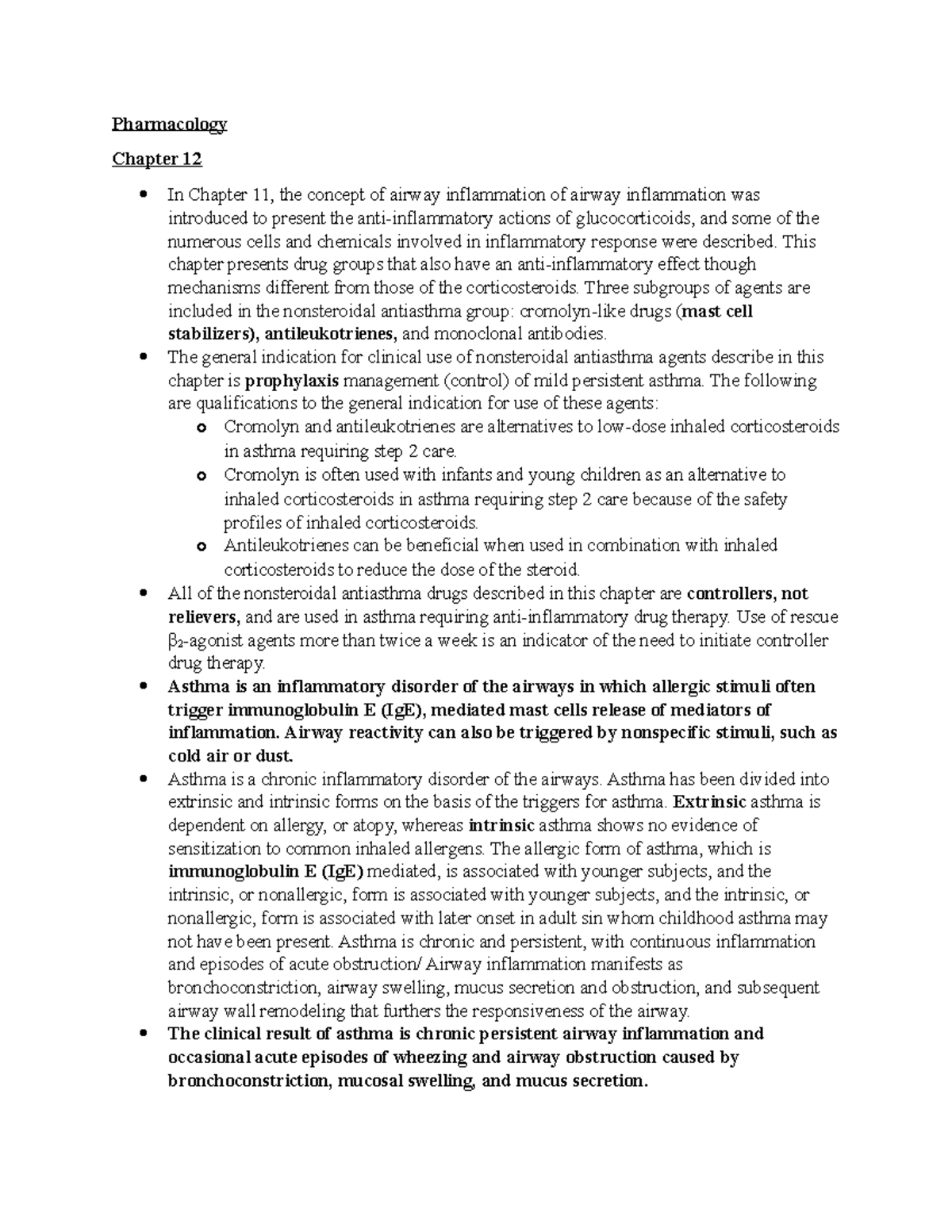 Pharmacology Chapter 12 - Pharmacology Chapter 12 In Chapter 11, the ...