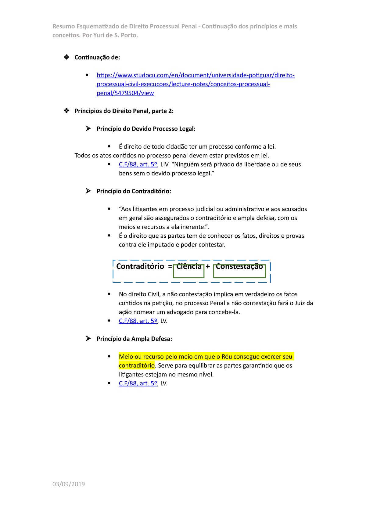 Contestação: Conceito e Princípios