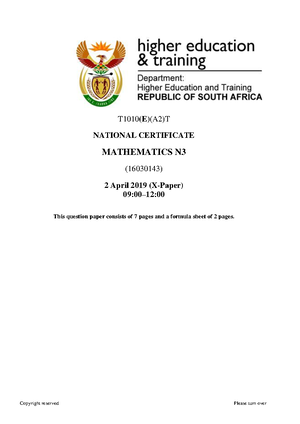 N4 Introductory Computer Practice June 2019 Memorandum - NATIONAL ...