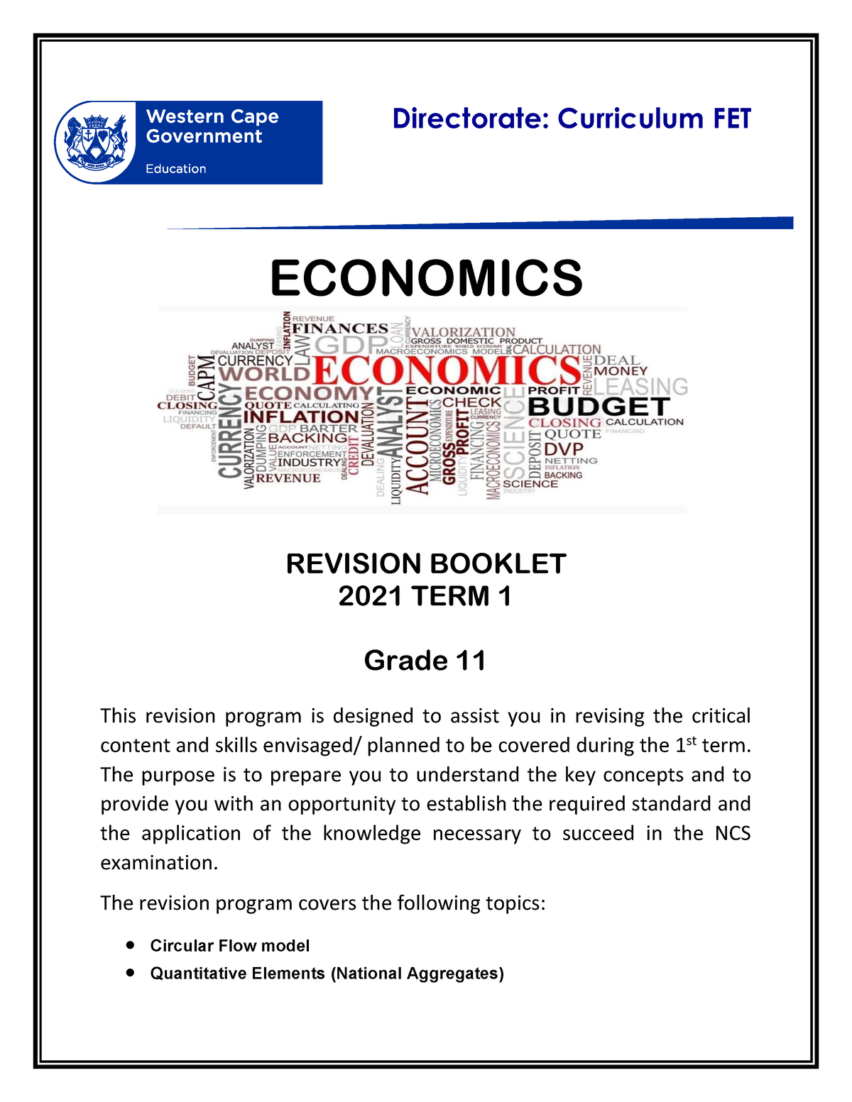 economics essay paper 2 grade 12