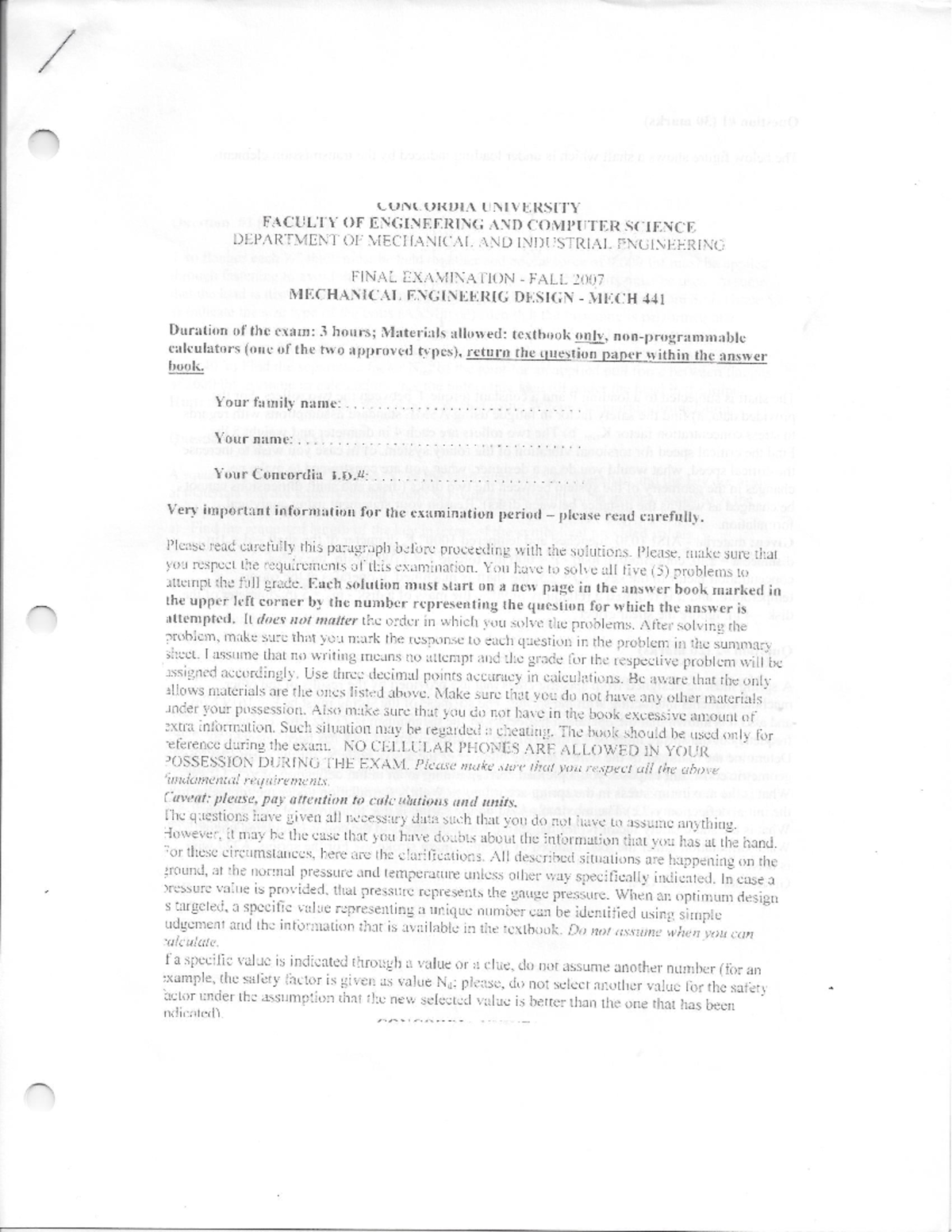 final-exam-fall-2007-machine-element-desgin-machine-element