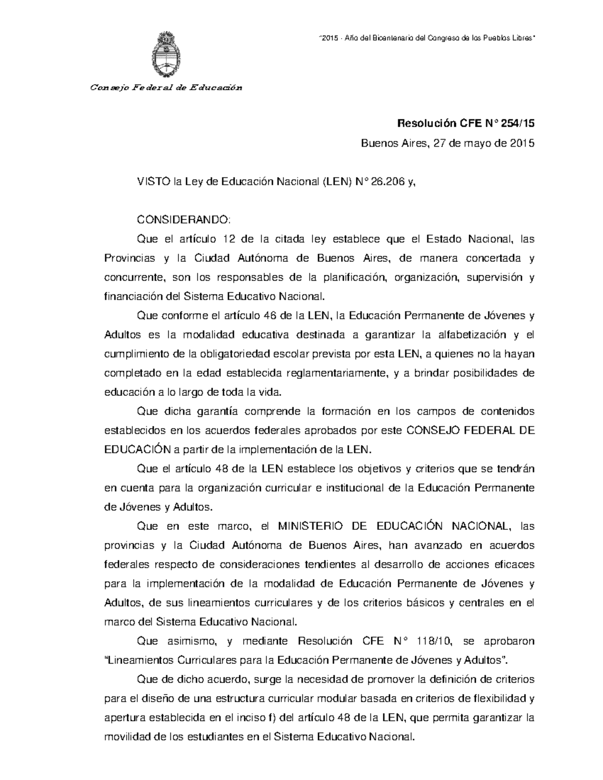 RCFE 254-15 - RCFE 254-15 Marco de Referencia para la modalidad EPJA ...