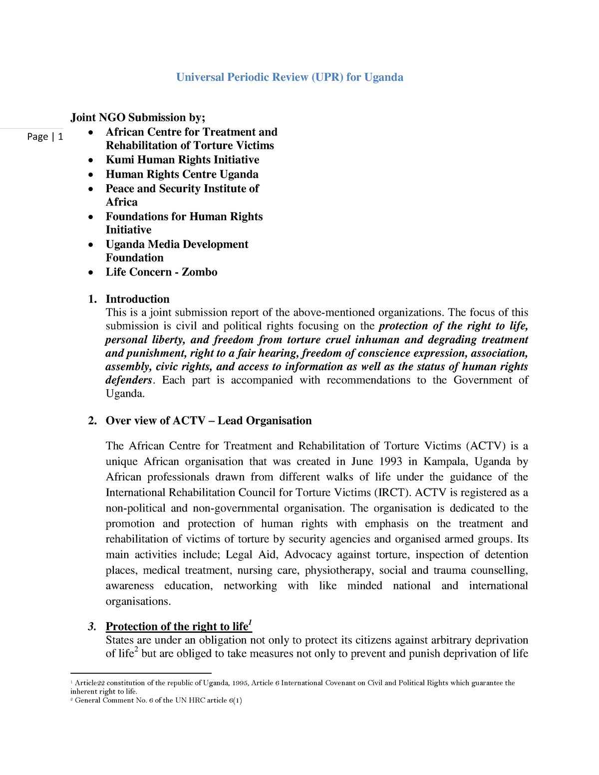 JS3-Joint Submission 3-eng - Page | 1 Universal Periodic Review (UPR ...