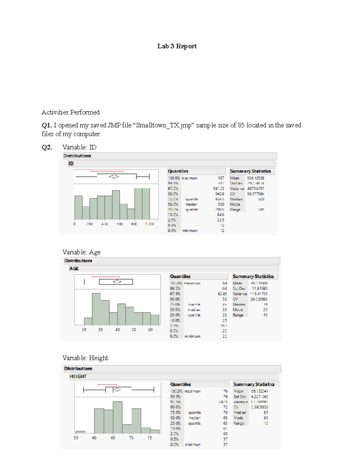 week 3 assignment lab statistics