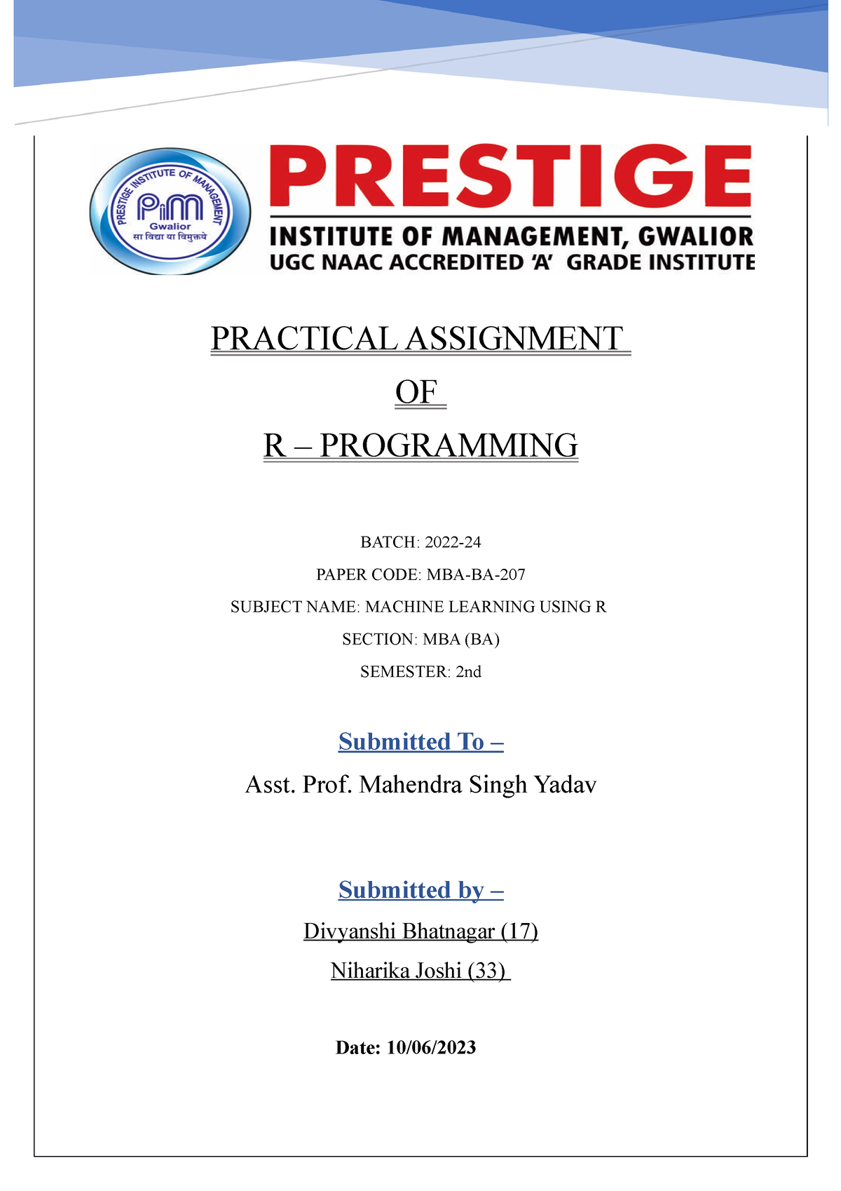 r programming assignment questions