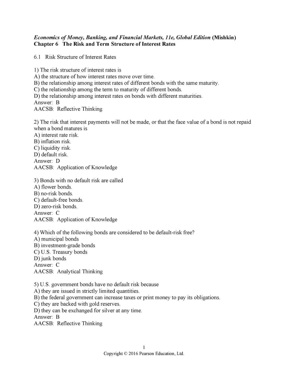 Ch06 - Chương 6 - Economics of Money, Banking, and Financial Markets ...