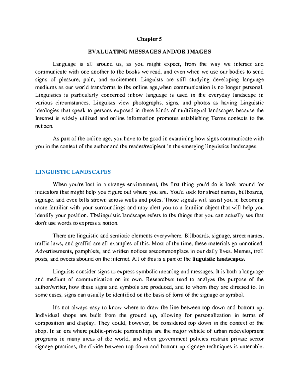 PC (Chapter 5) - Thank you so much! - Chapter 5 EVALUATING MESSAGES AND ...