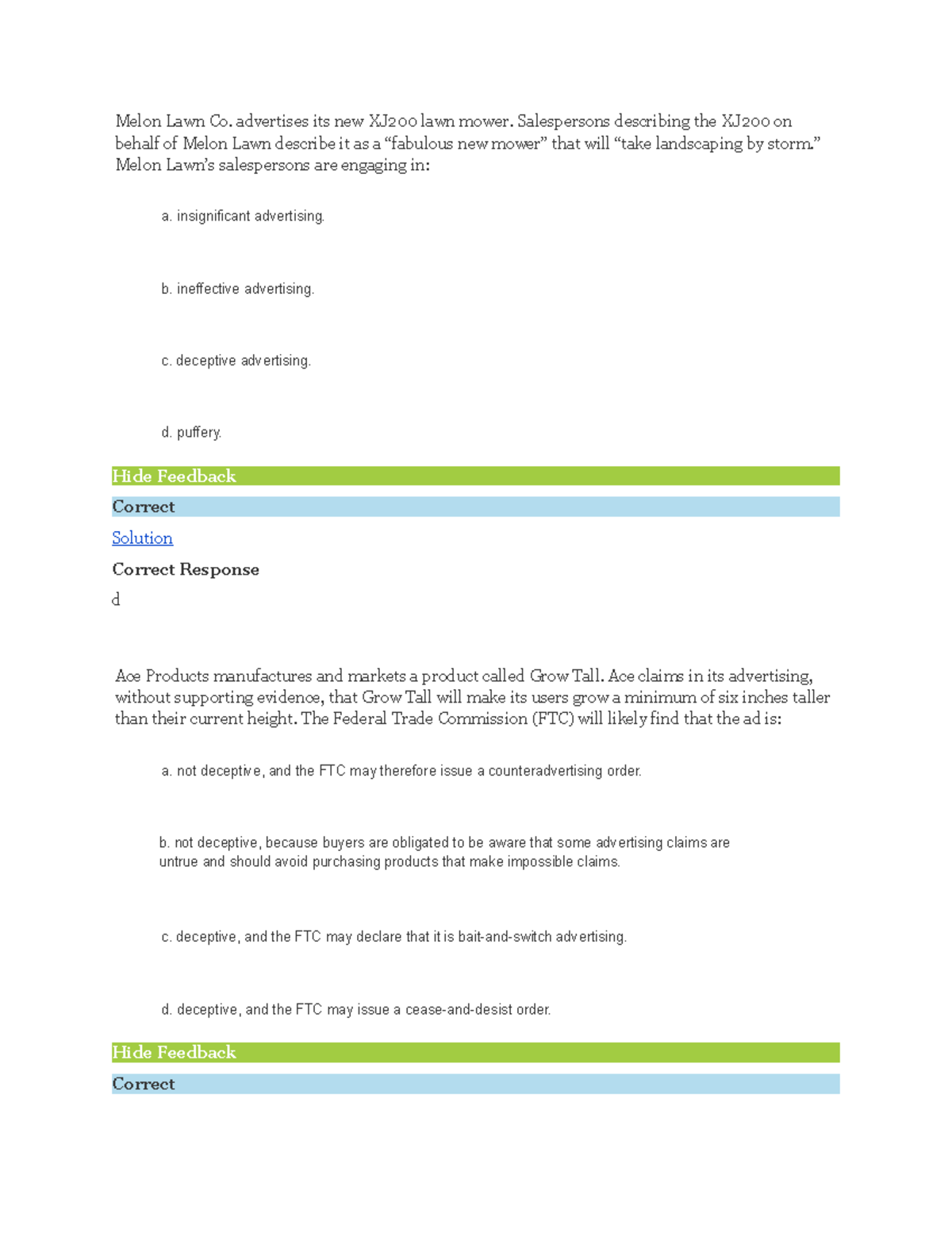 assignment apply brief hypotheticals 6 1