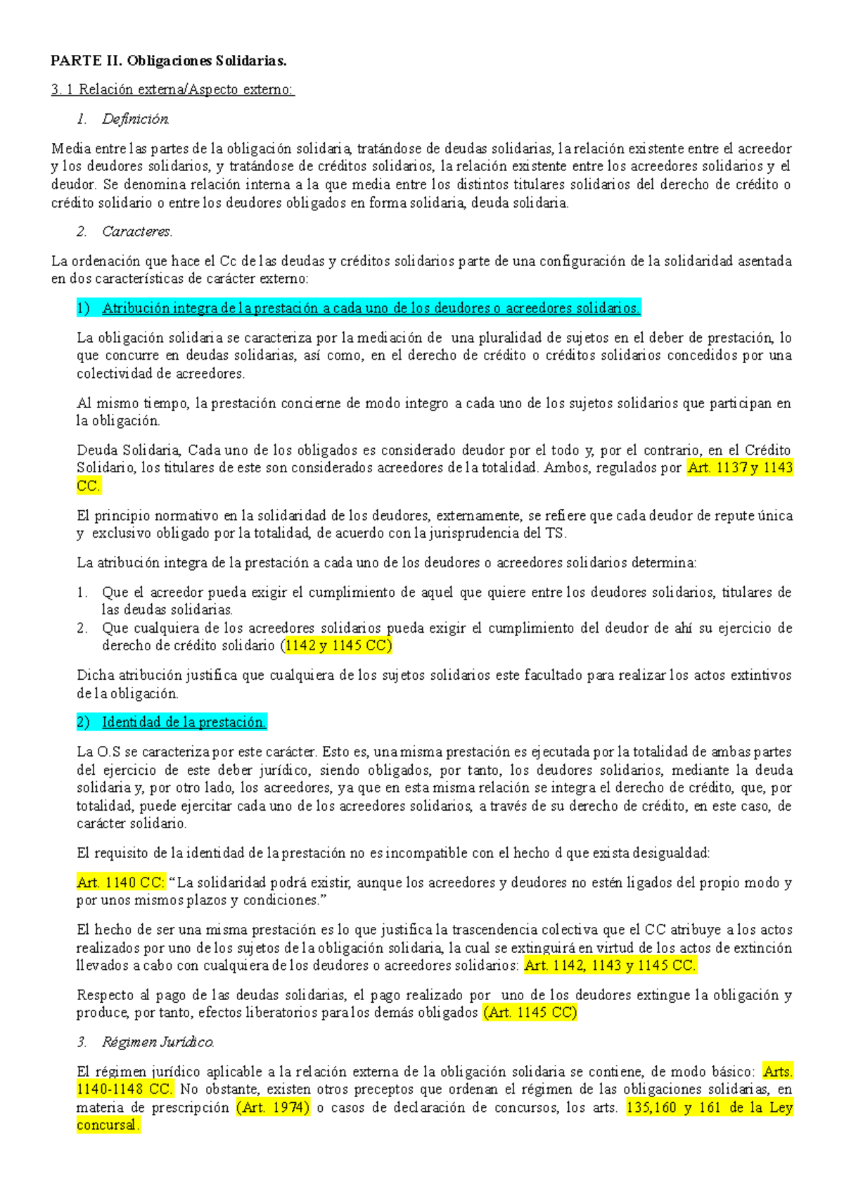 Obligaciones Solidarias. Primer Parcial(muy Importante) - PARTE II ...