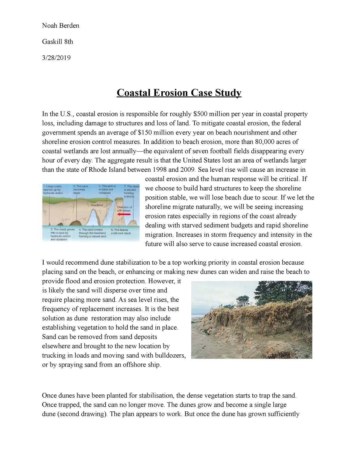 coastal erosion case study