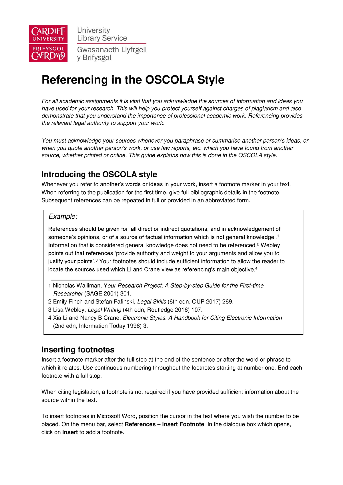 reference a dissertation oscola