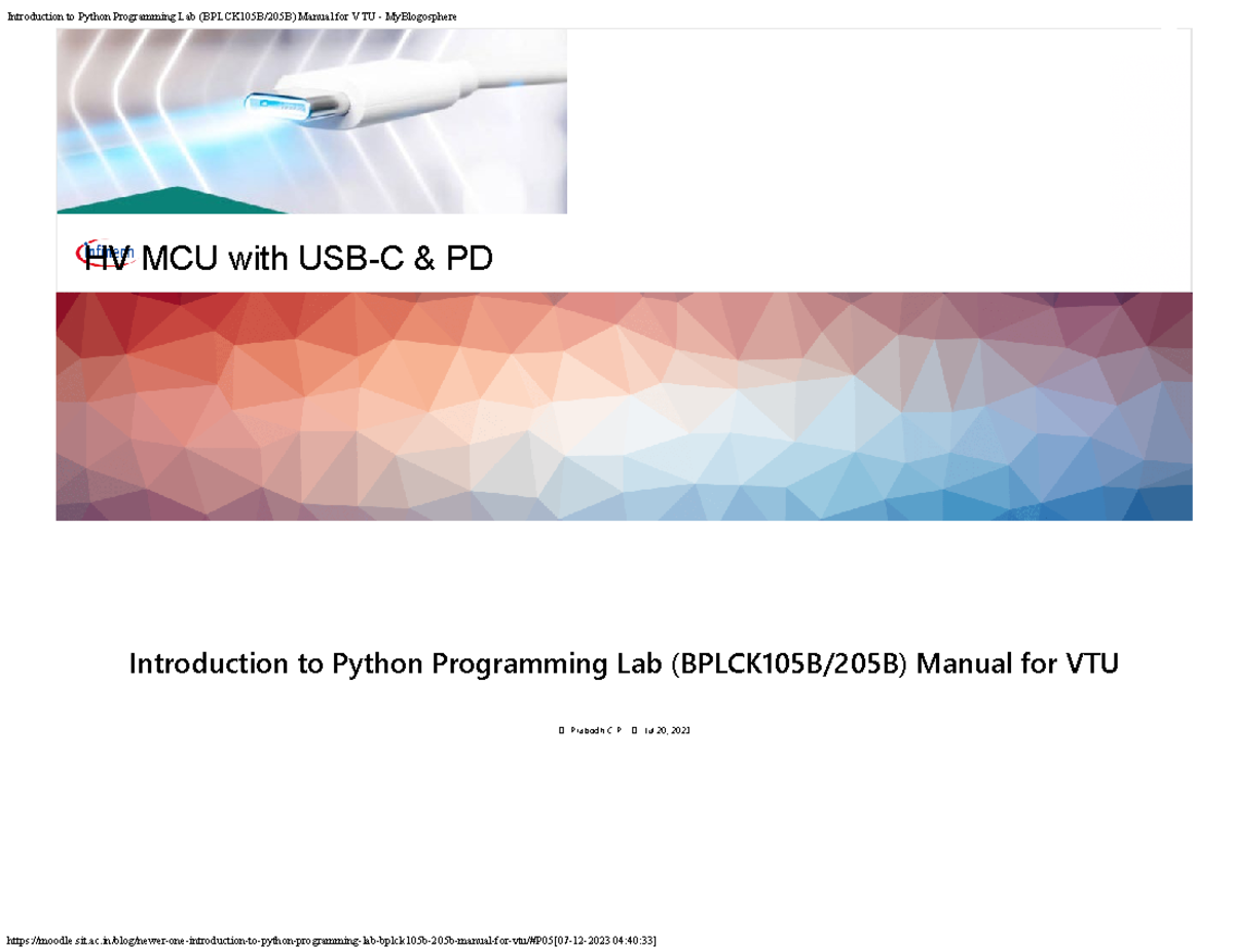 Word - assignment - HV MCU with USB-C & PD Introduction to Python ...