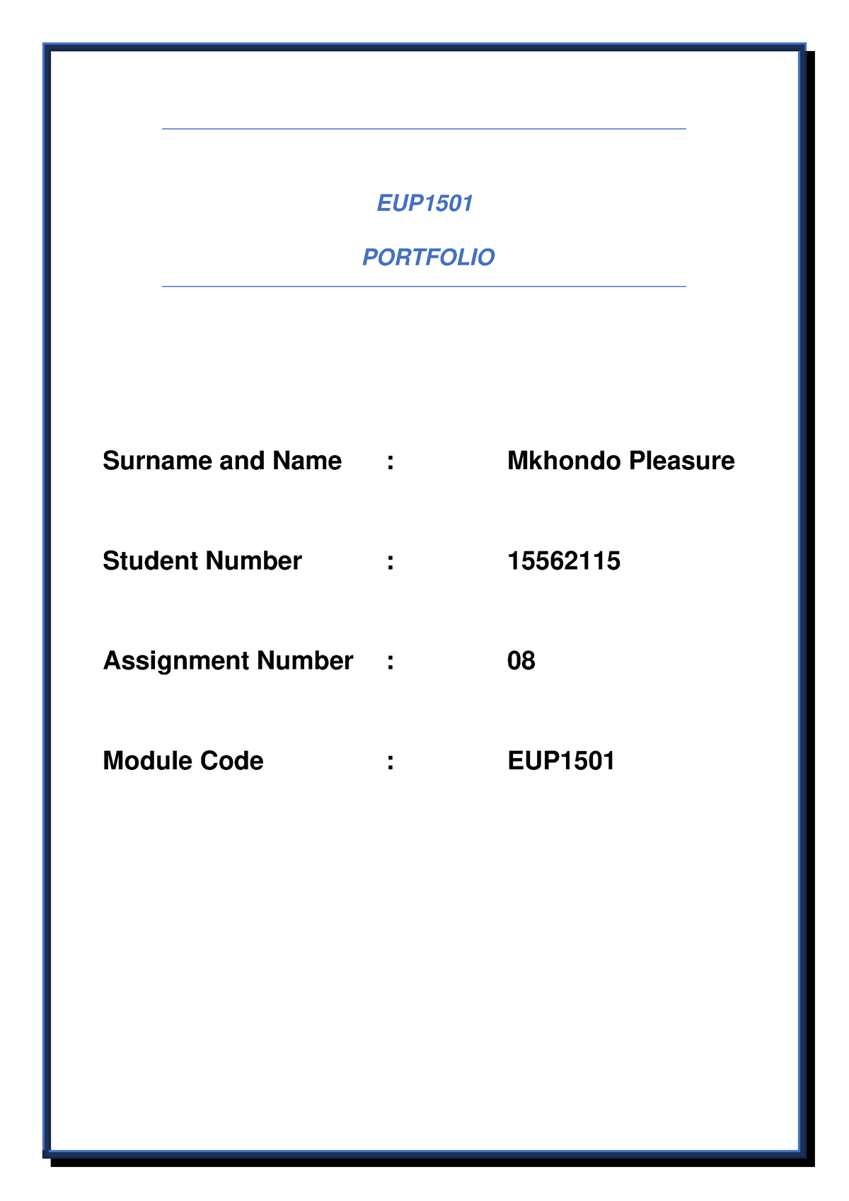 eup1501 assignment 8 2022 answers