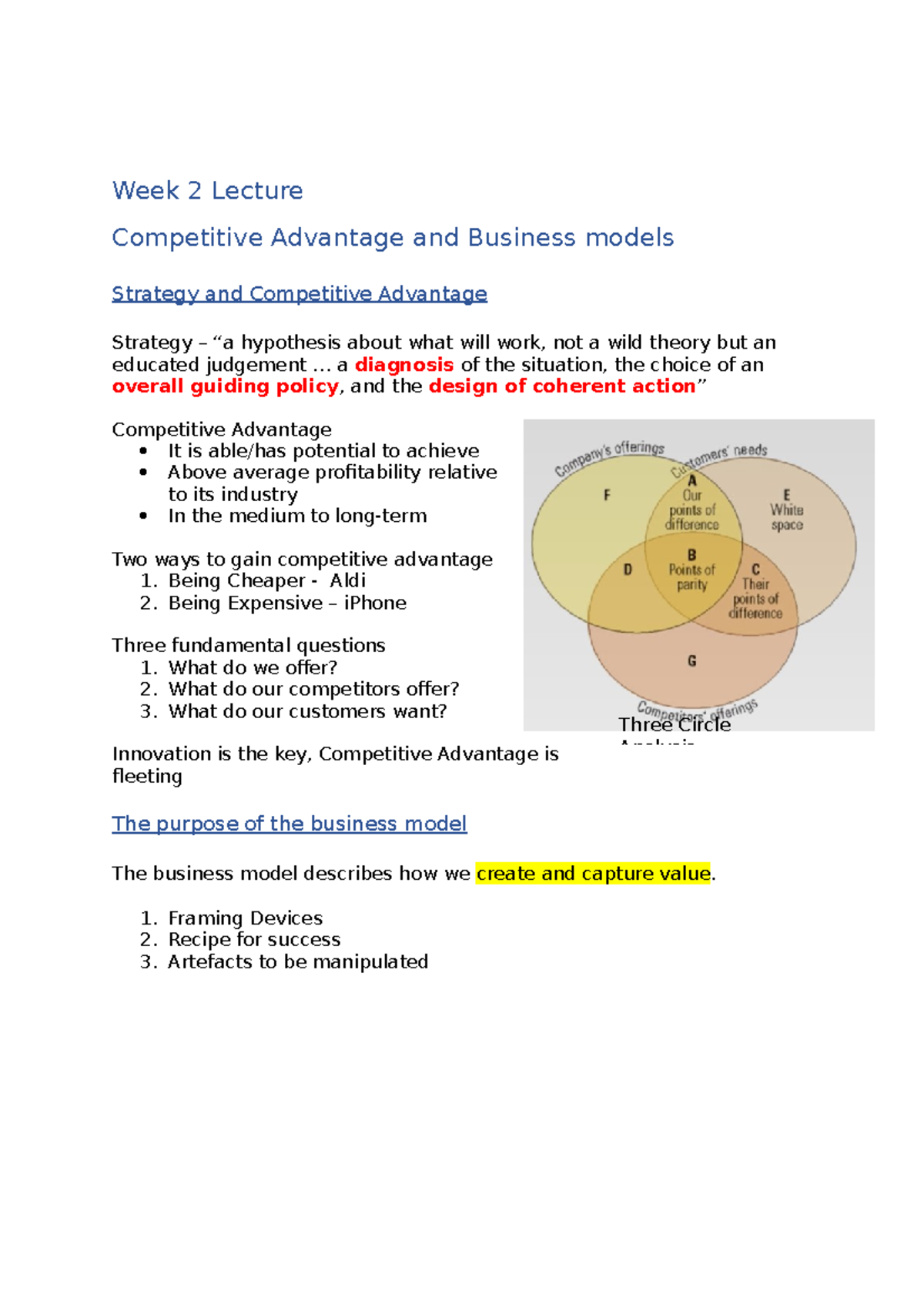 All Lectures - Combined Lecture Notes - Week 2 Lecture Competitive ...