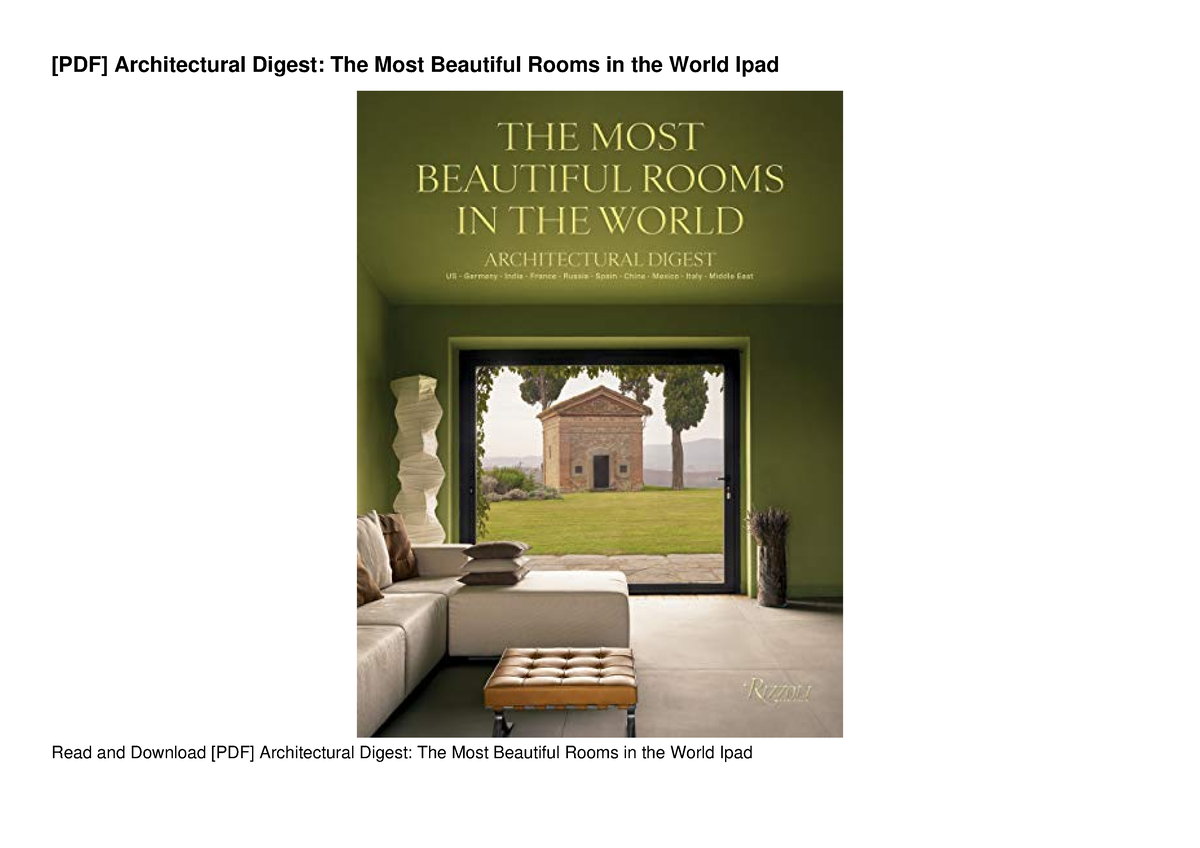 Architectural Digest: The Most Beautiful Rooms in the World