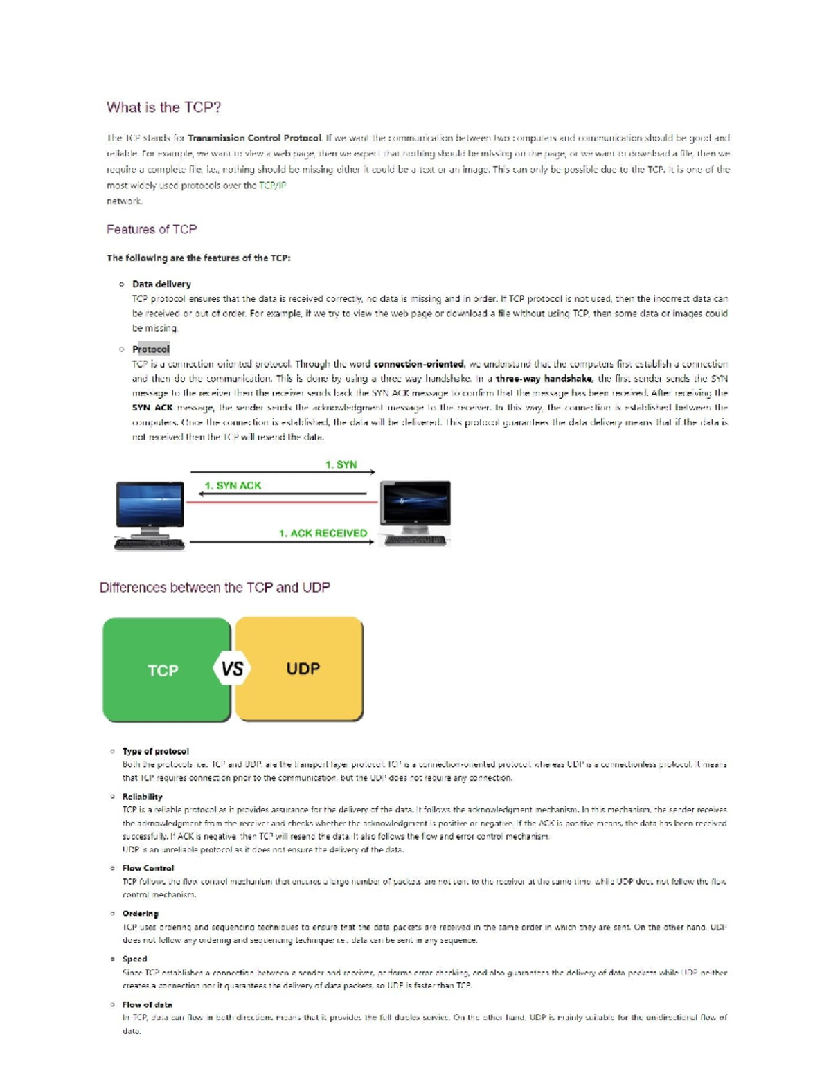 UNIT 2 Computer Networks - SCTP Features (i) Transmission Sequence ...