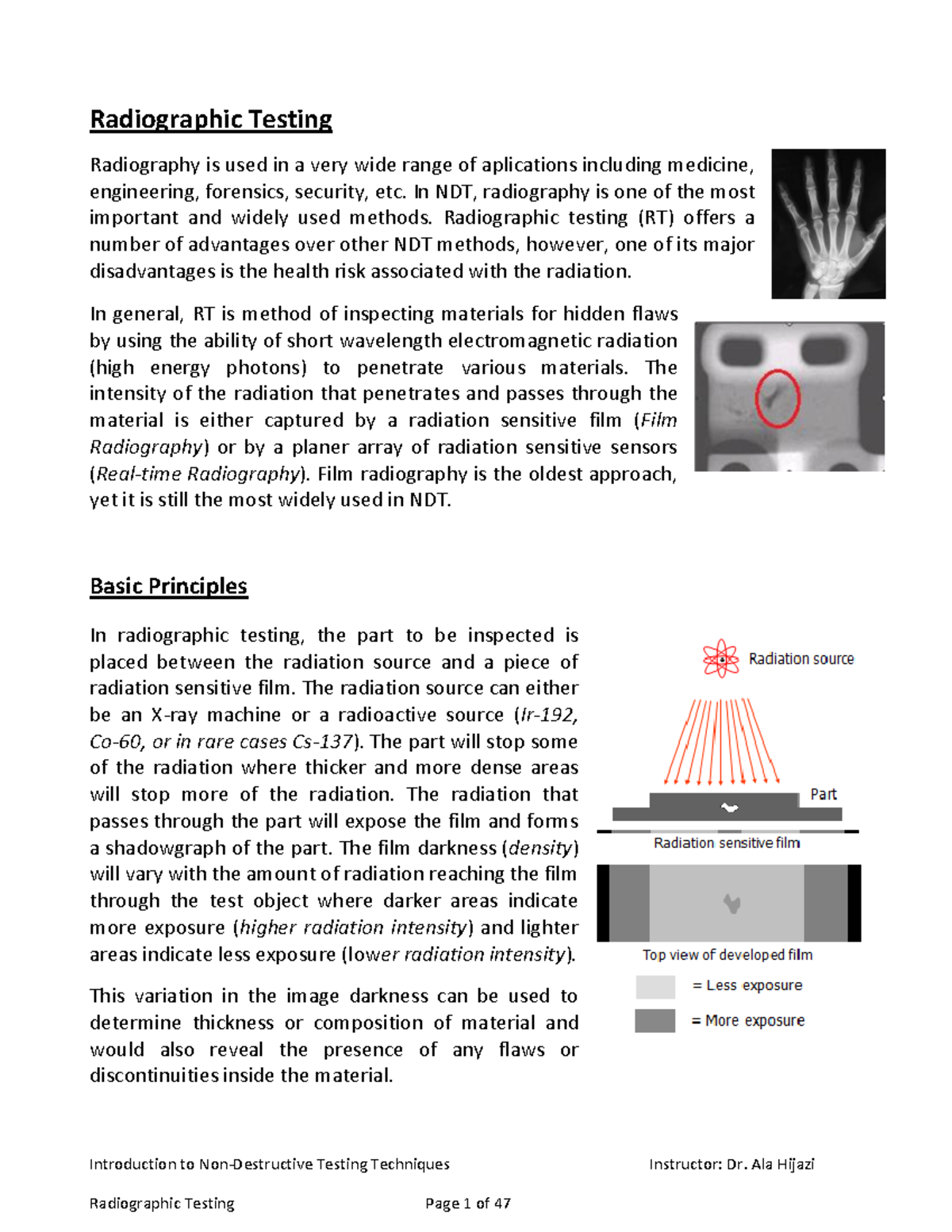 Radiographic Testing(NDT Method) - Introduction To Non-Destructive ...