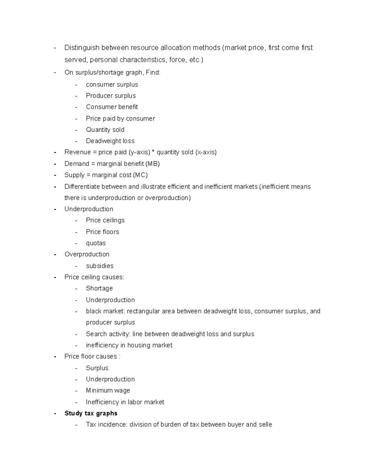 2nd Exam Objectives - The Notes Were Taken In ECON-B 251 Taught By ...