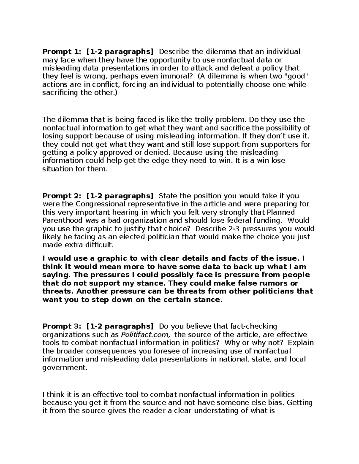 Pols 207 core 1 - Core 1 assignment - Prompt 1: [1-2 paragraphs ...