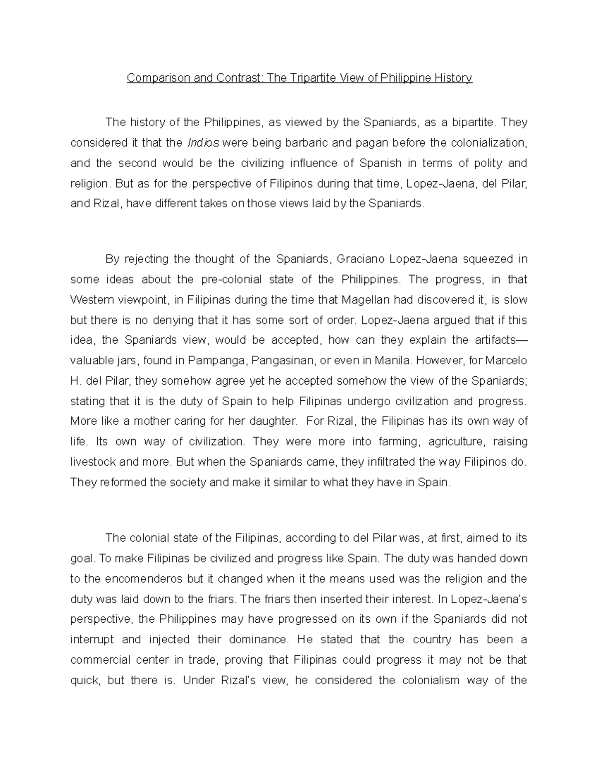 tripartite-views-in-philippine-history-comparison-and-contrast-the