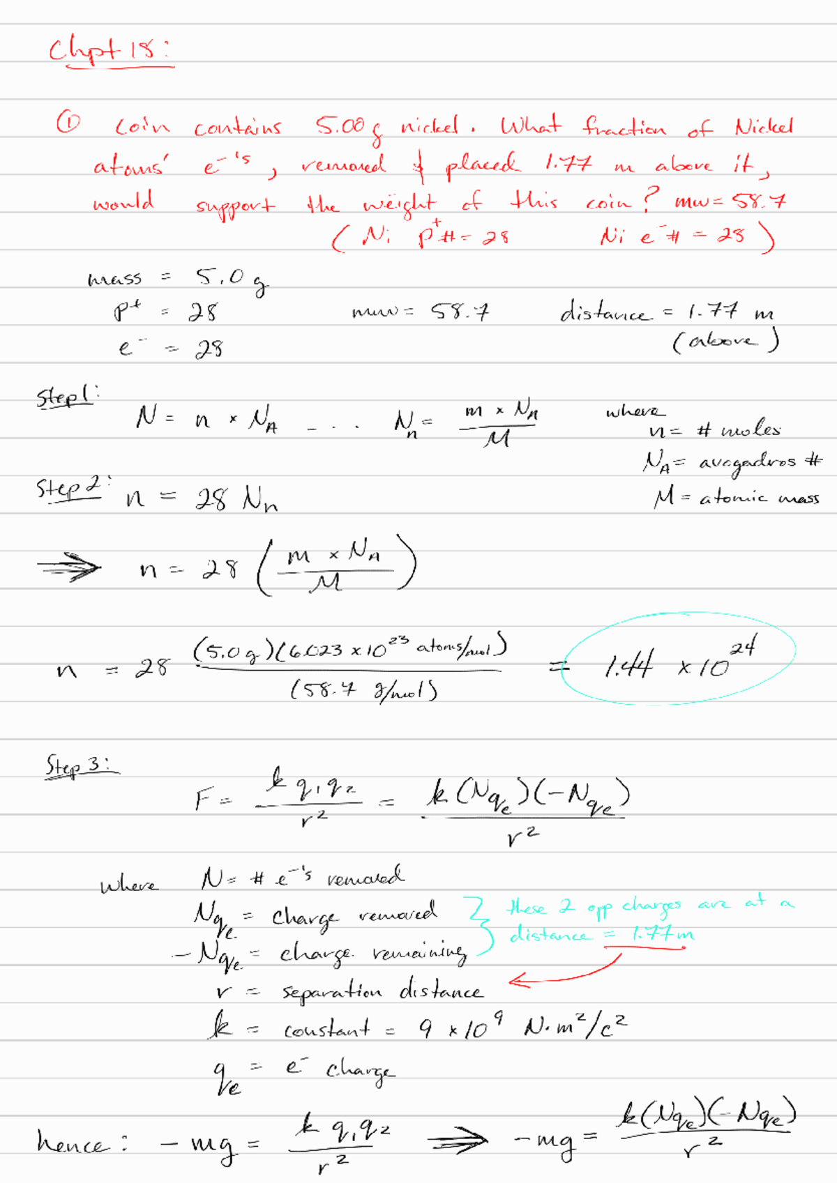 Final practice PHY 2054 lecture - Chet IX. (D Cow coutaus S nickel ...