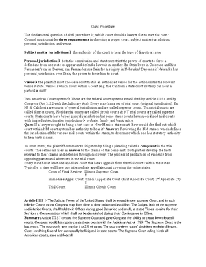 Civ Pro - Bar study - CIV PRO ESTOPPEL Collateral estoppel (ie, issue ...