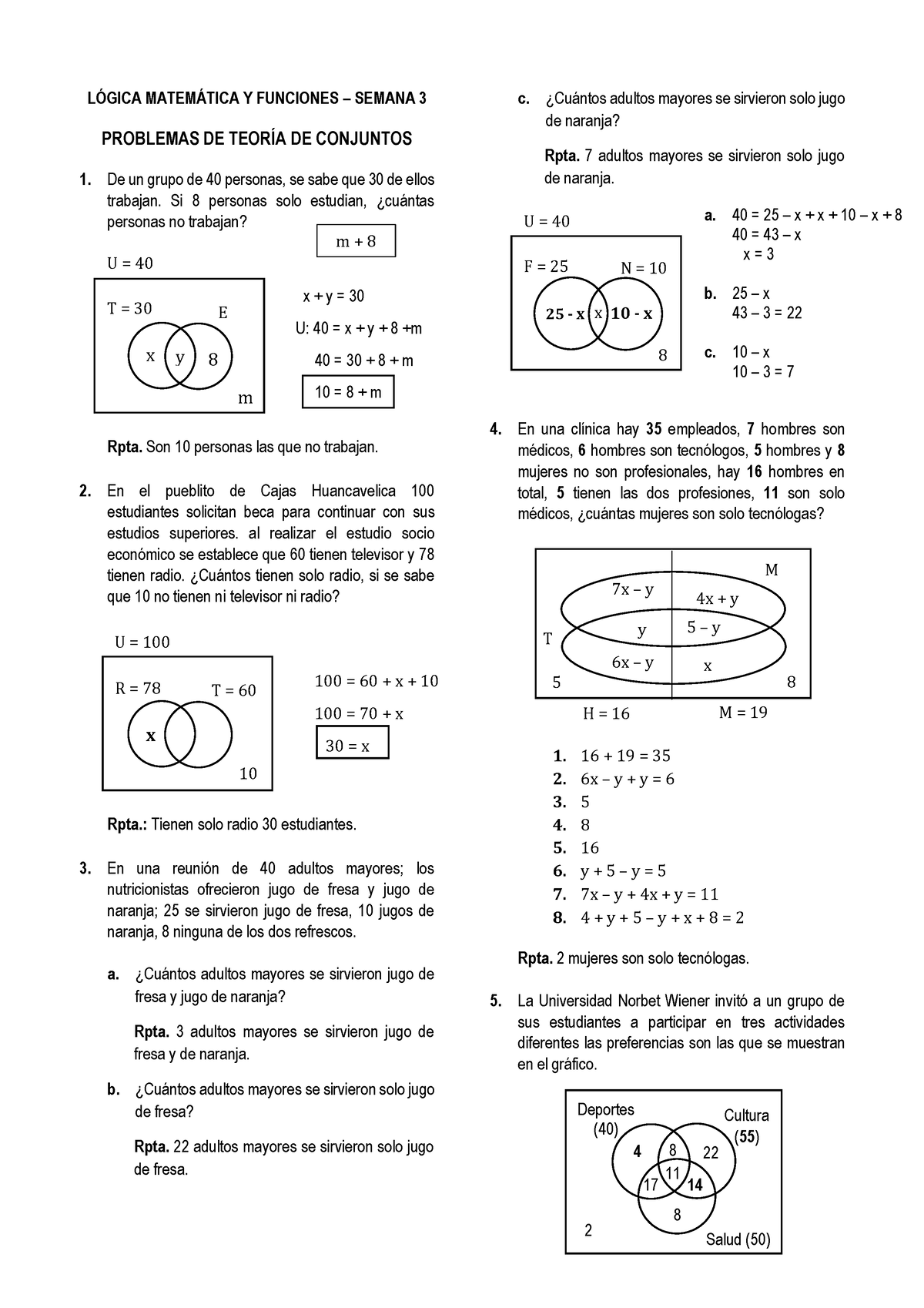 Teoria-de-conjuntos Compress - L”GICA MATEM¡TICA Y FUNCIONES – SEMANA 3 ...