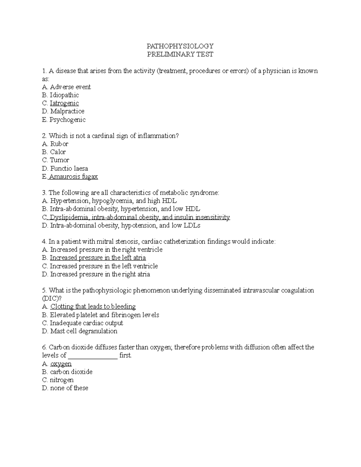 preliminary-exam-pathophysiology-preliminary-test-a-disease-that