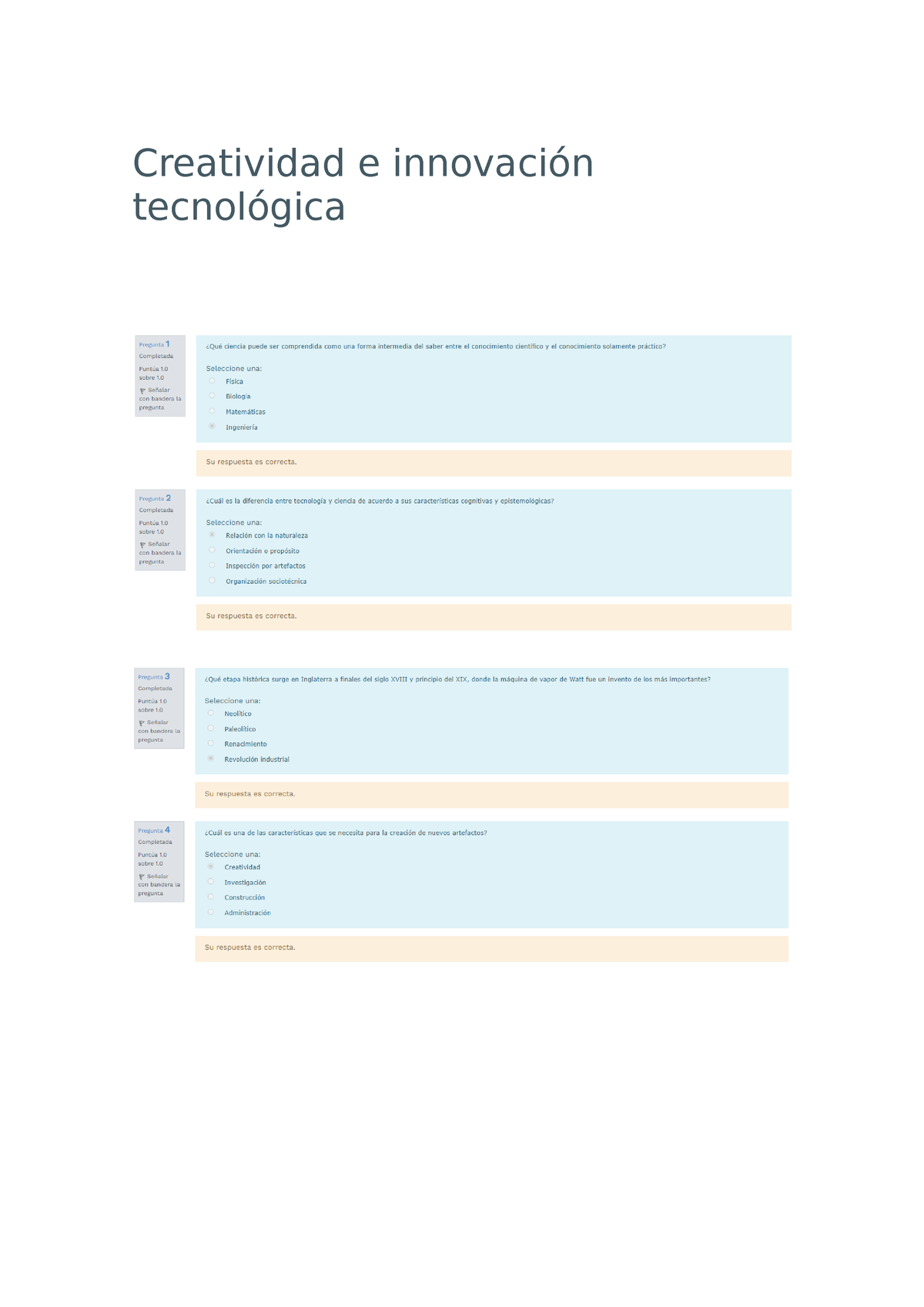 Creatividad E Innovación Tecnológica Examen 1-2 - Creatividad E ...