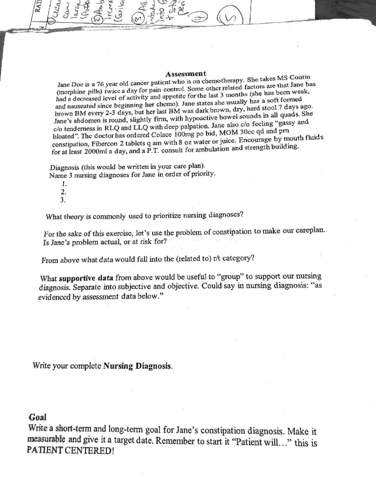 Assessment CP ATI NSG 101 StuDocu