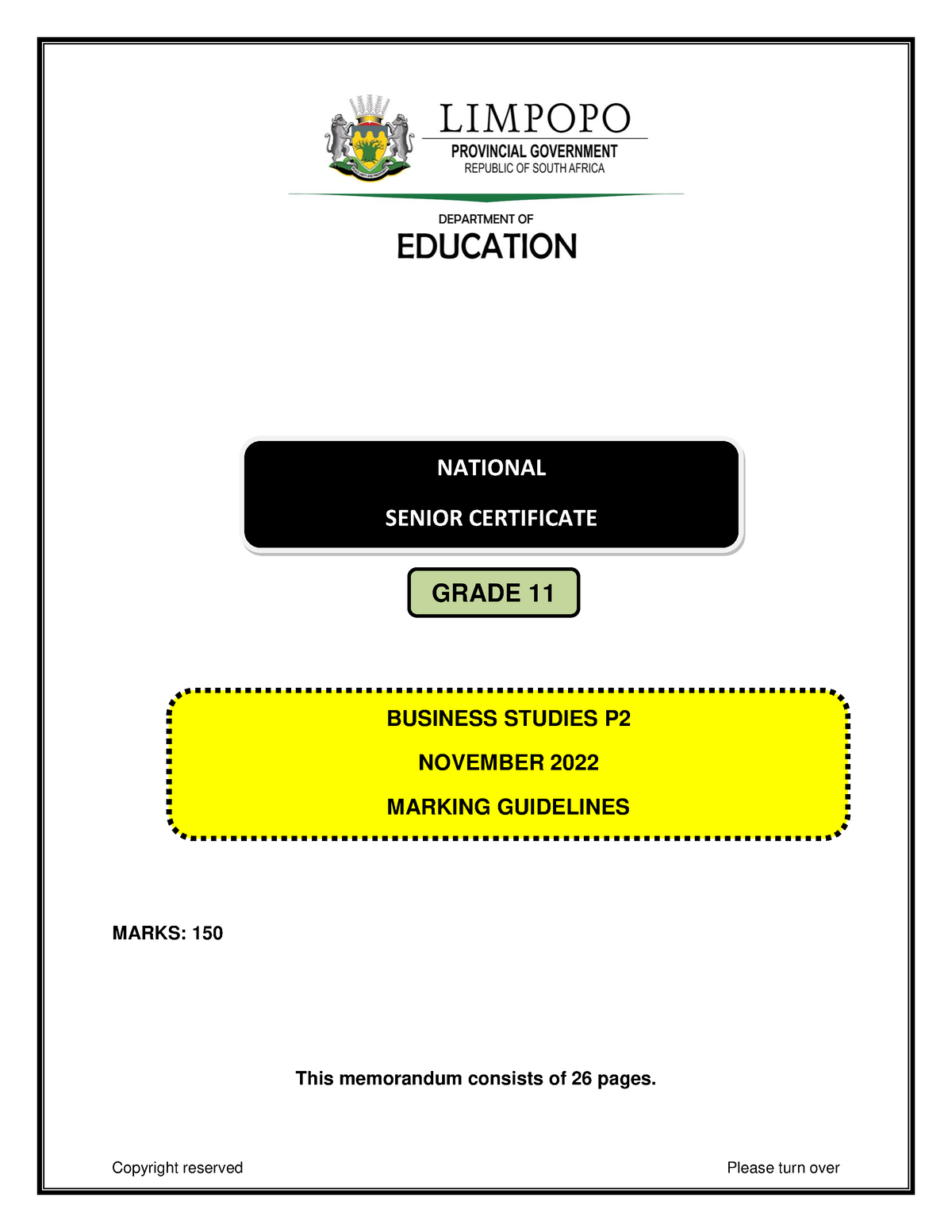 business studies grade 11 term 2 presentation memorandum 2022