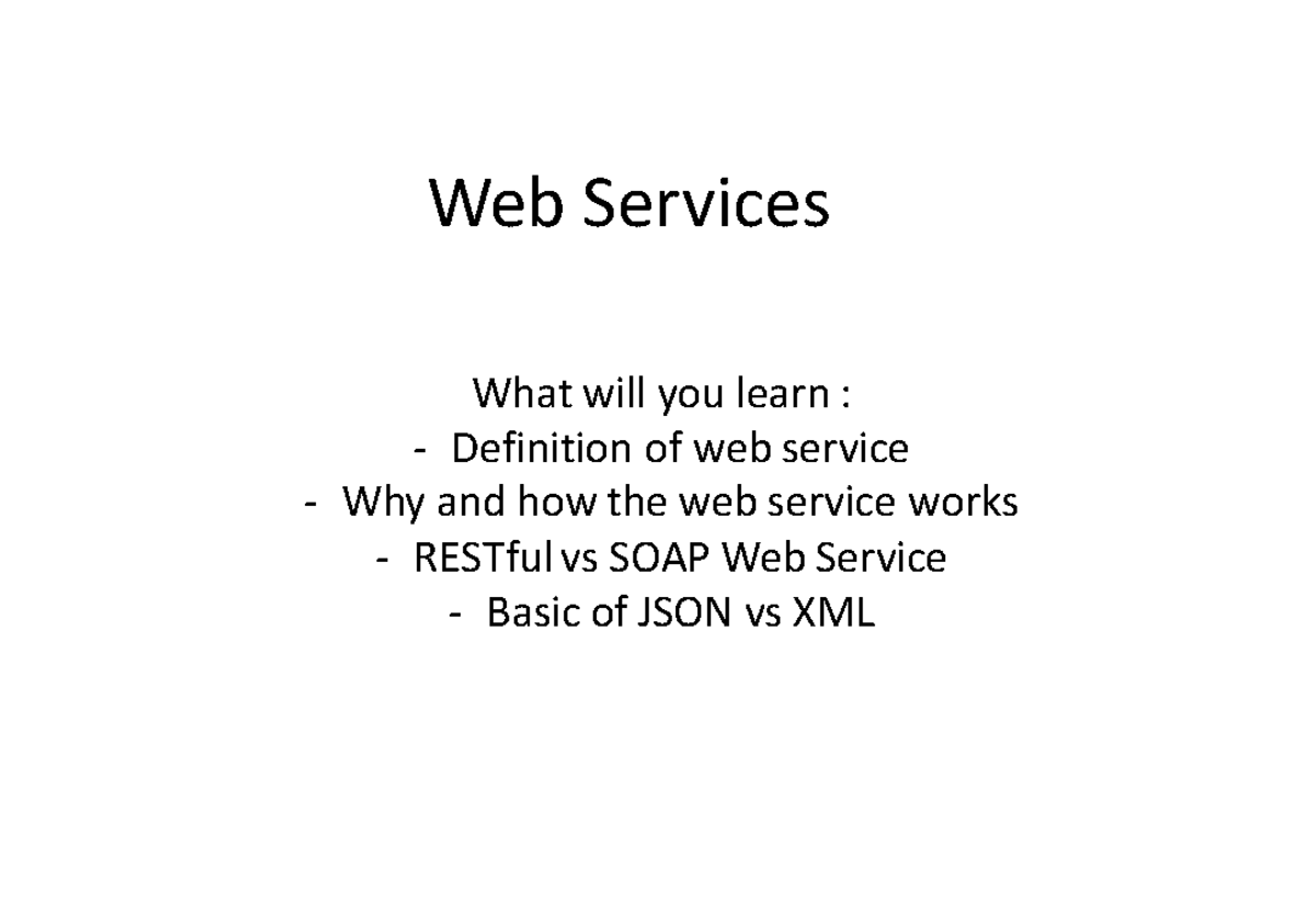 Web Services - Lecture notes 10 - Warning: TT: undefined function: 32 ...